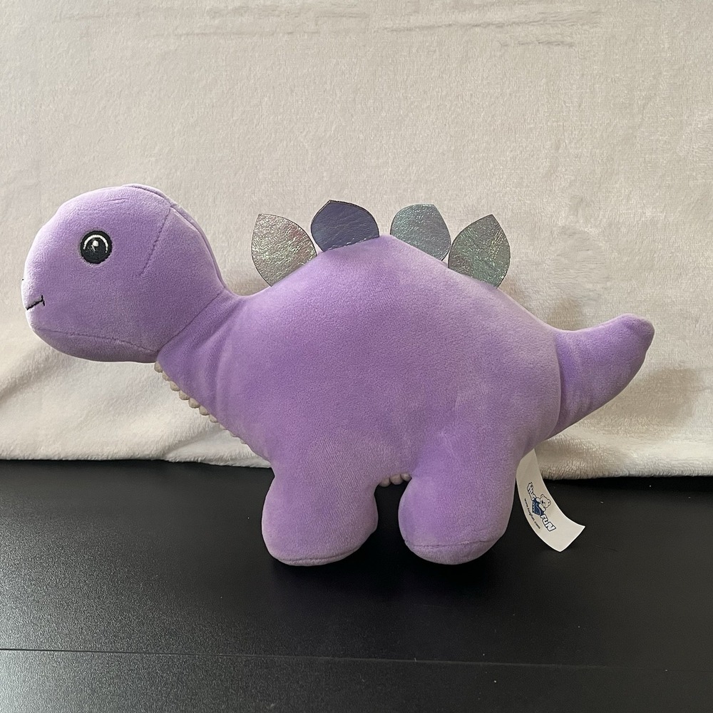 Purple Dinosaur Plush Stuffed Animal Stegosaurus 12" Soft Toy HugFun